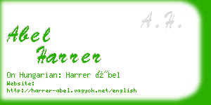 abel harrer business card